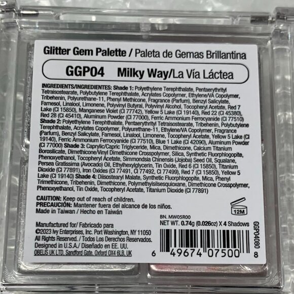 Ruby Kiss Glitter Gem Eye Shadow Palette #GGP04 Milkway Eyeshadow Palette - Picture 8 of 9